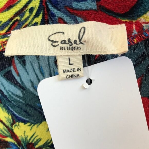 Easel Red Spring Floral Pants NWT - Picture 9 of 12